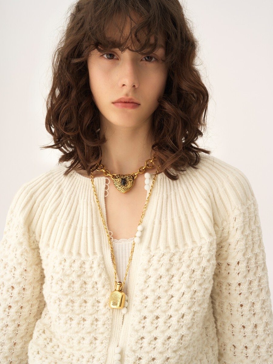 Round-neck cardigan in a wool & cashmere knit - 7