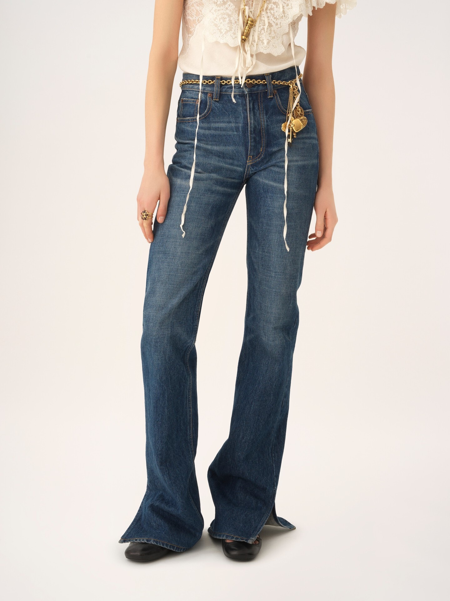 Straight jeans in denim - 4