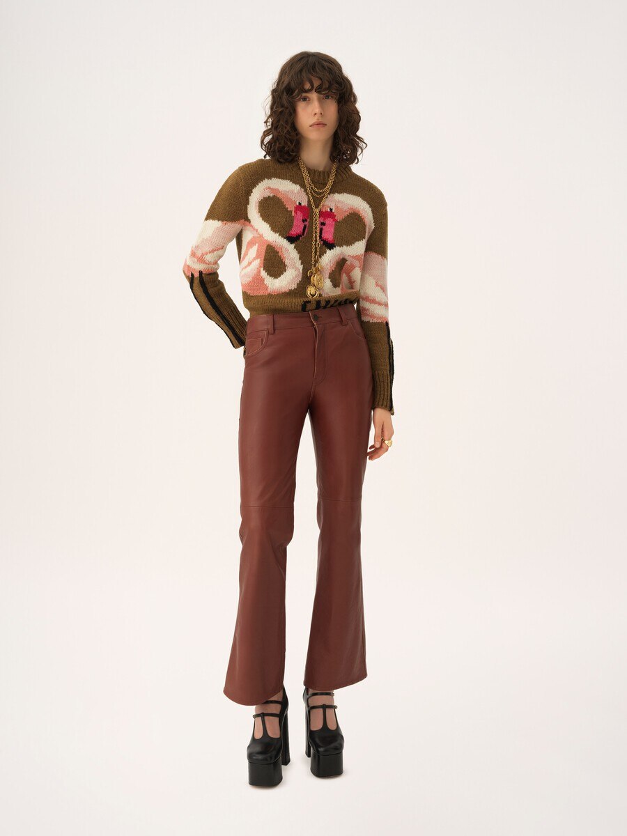Crew-neck logo sweater in a wool knit - 3