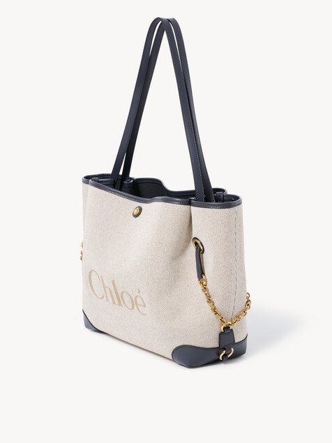 Bolso de doble asa Chlo&eacute; Clover de lona