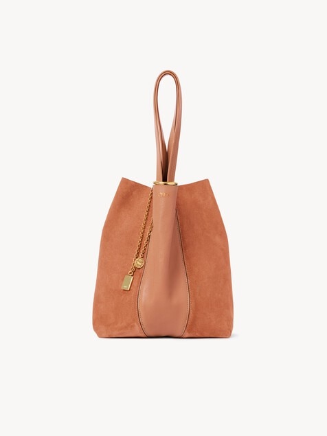 Bolso tote Chlo&eacute; Spin de cuero granulado y ante