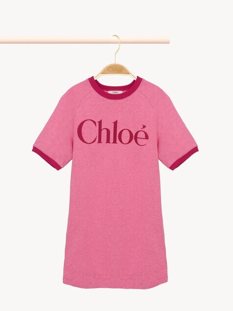 Vestido de manga corta con logotipo infantil