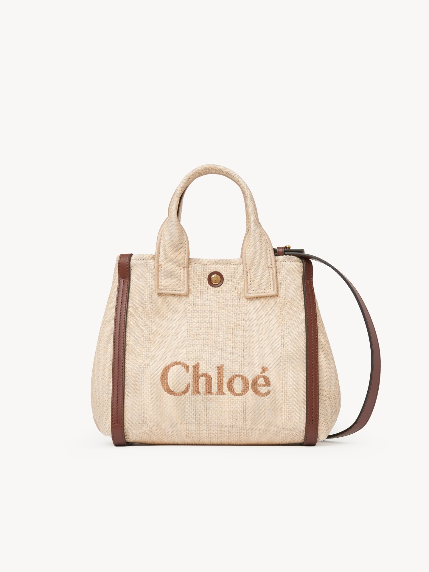 Small Chlo&eacute; Carry tote bag in raffia-effect fibres - 1