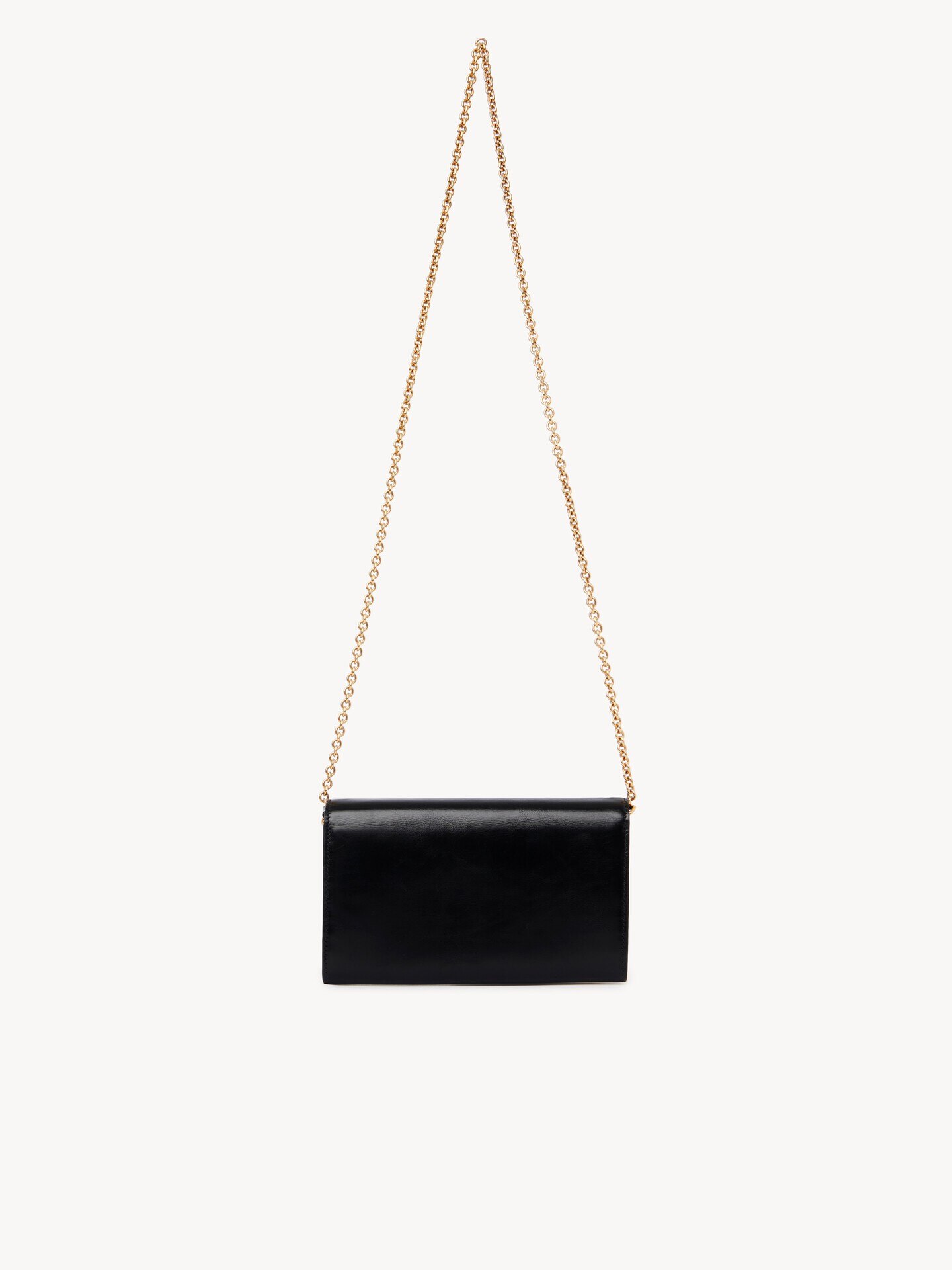Chlo&eacute; Iconic flap wallet on chain in shiny leather - 5