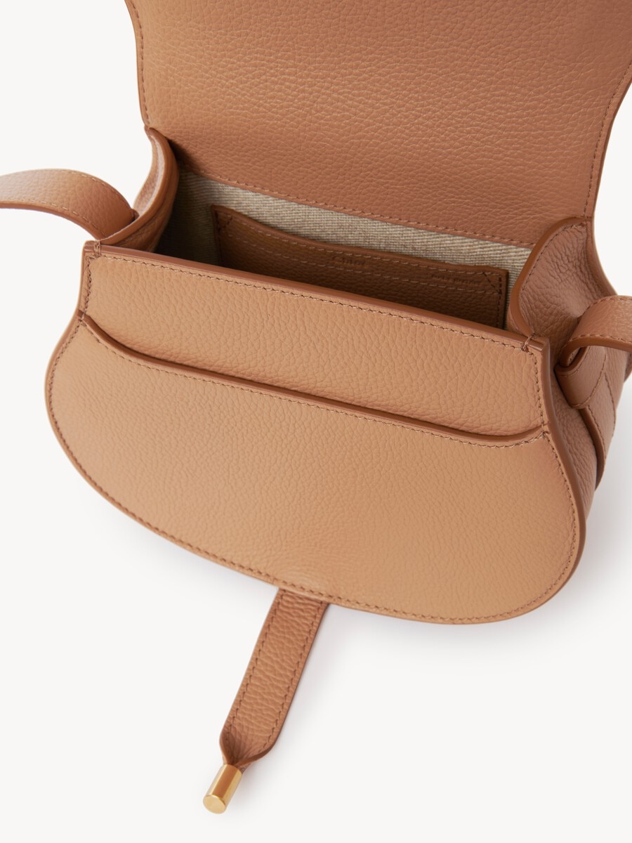 Small Marcie saddle bag in grained leather - 8