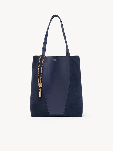 Bolso tote Chlo&eacute; Spin de cuero granulado y ante