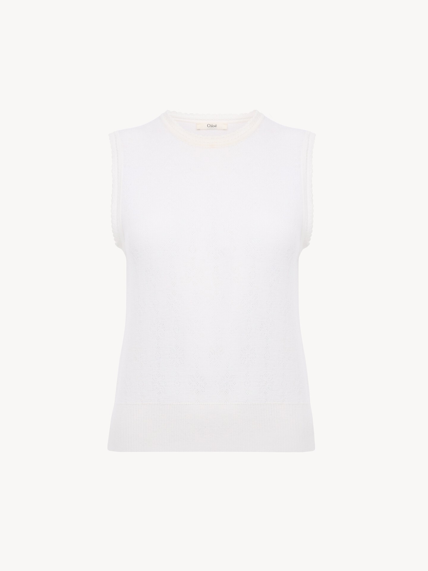Sleeveless jumper in a wool knit - 2
