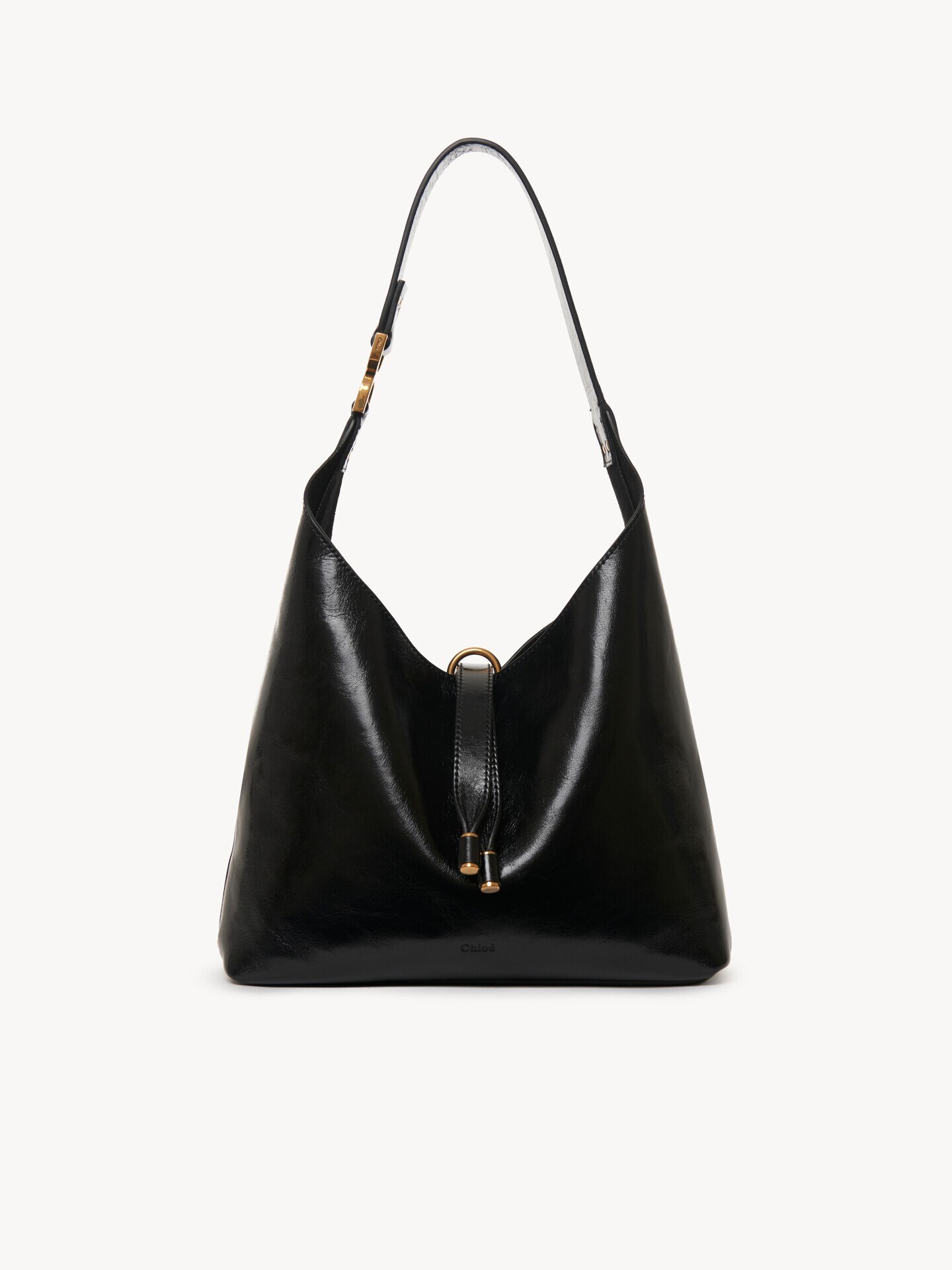 Small Marcie hobo bag in shiny leather - 2