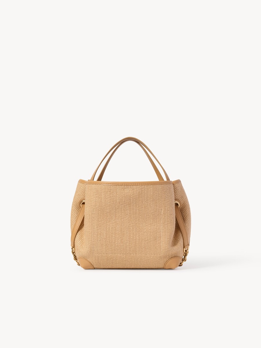 Small Chlo&eacute; Clover double carry bag in raffia-effect fibers - 4
