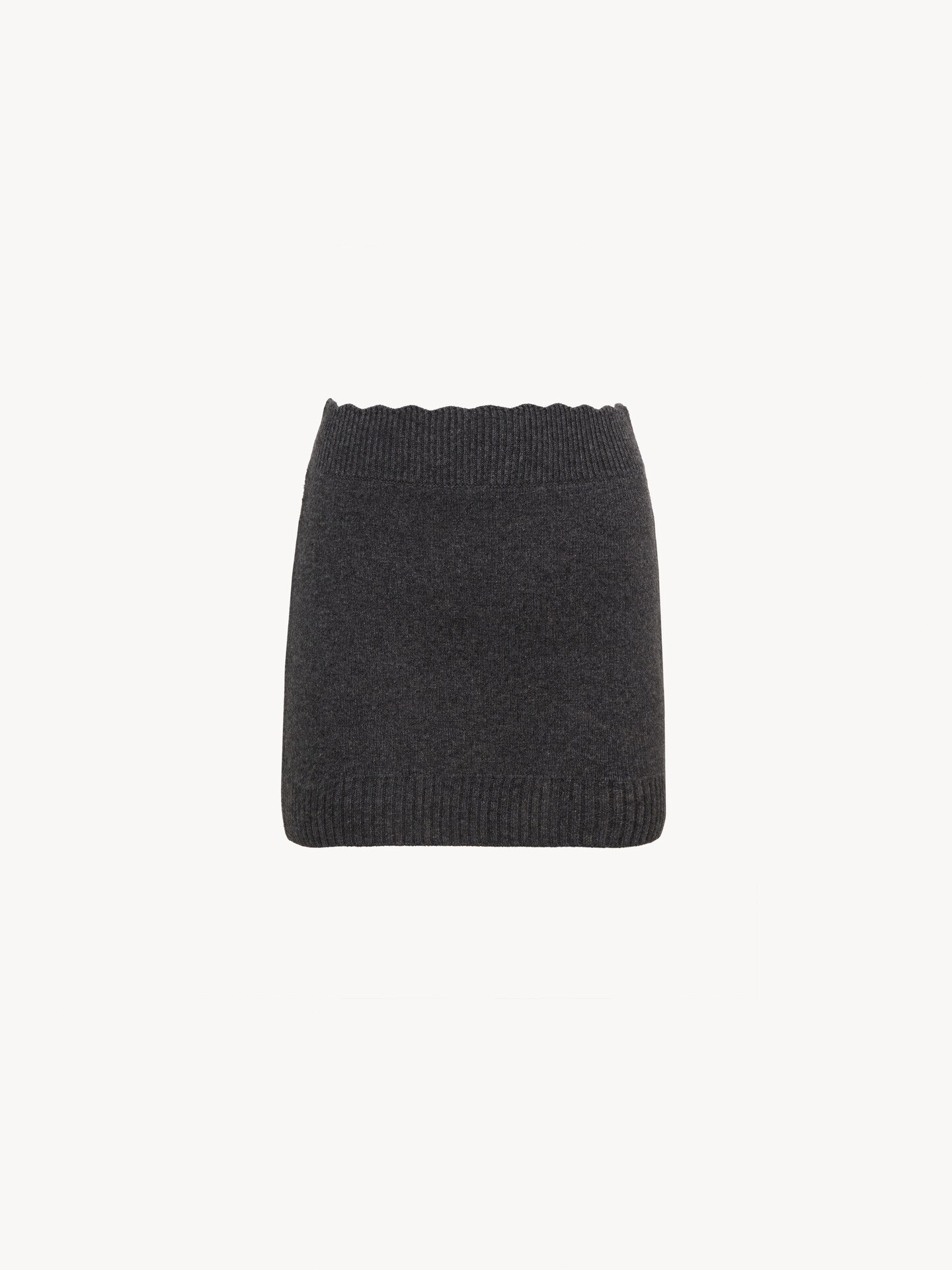 Fitted mini skirt in a wool & cashmere knit - 2