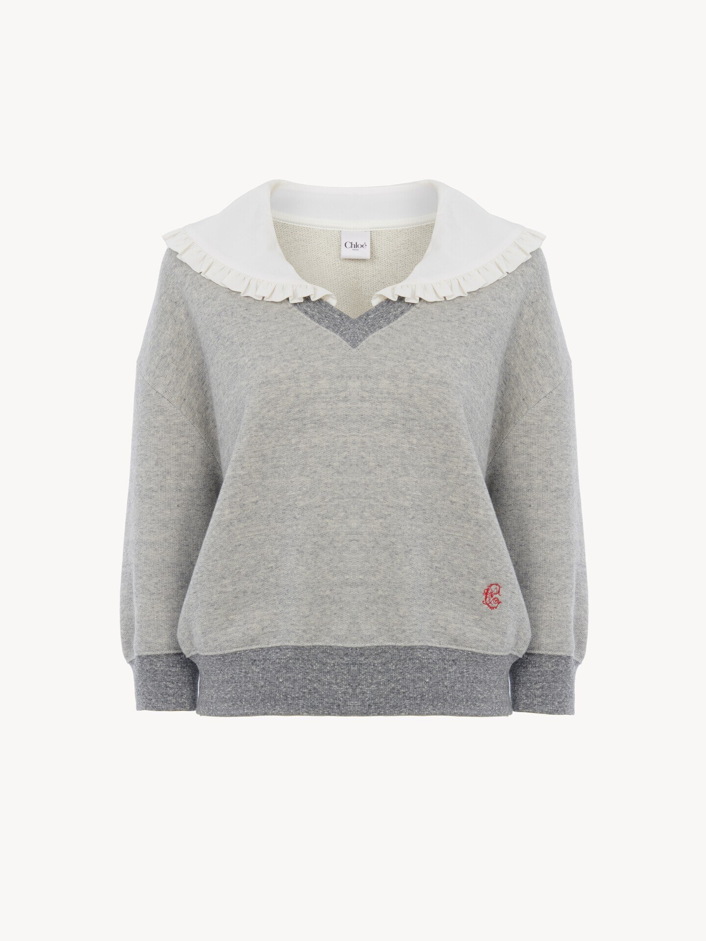 Collared jumper in chin&eacute; fleece - 2