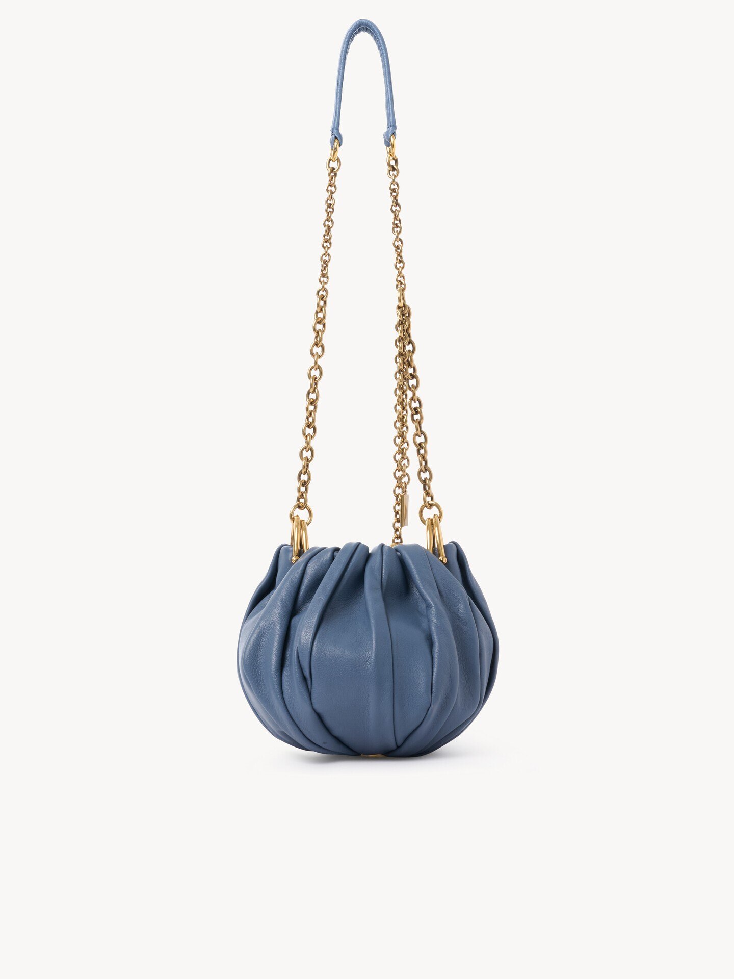 Chlo&eacute; Pliss&eacute; shoulder bag with chain in pleated leather - 5