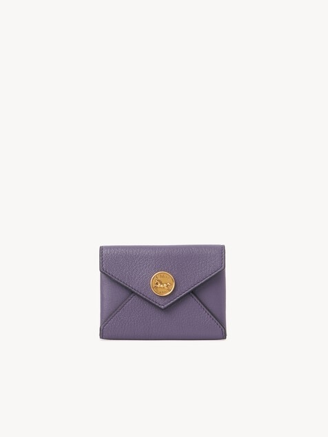 Tarjetero Envelope de cuero granulado