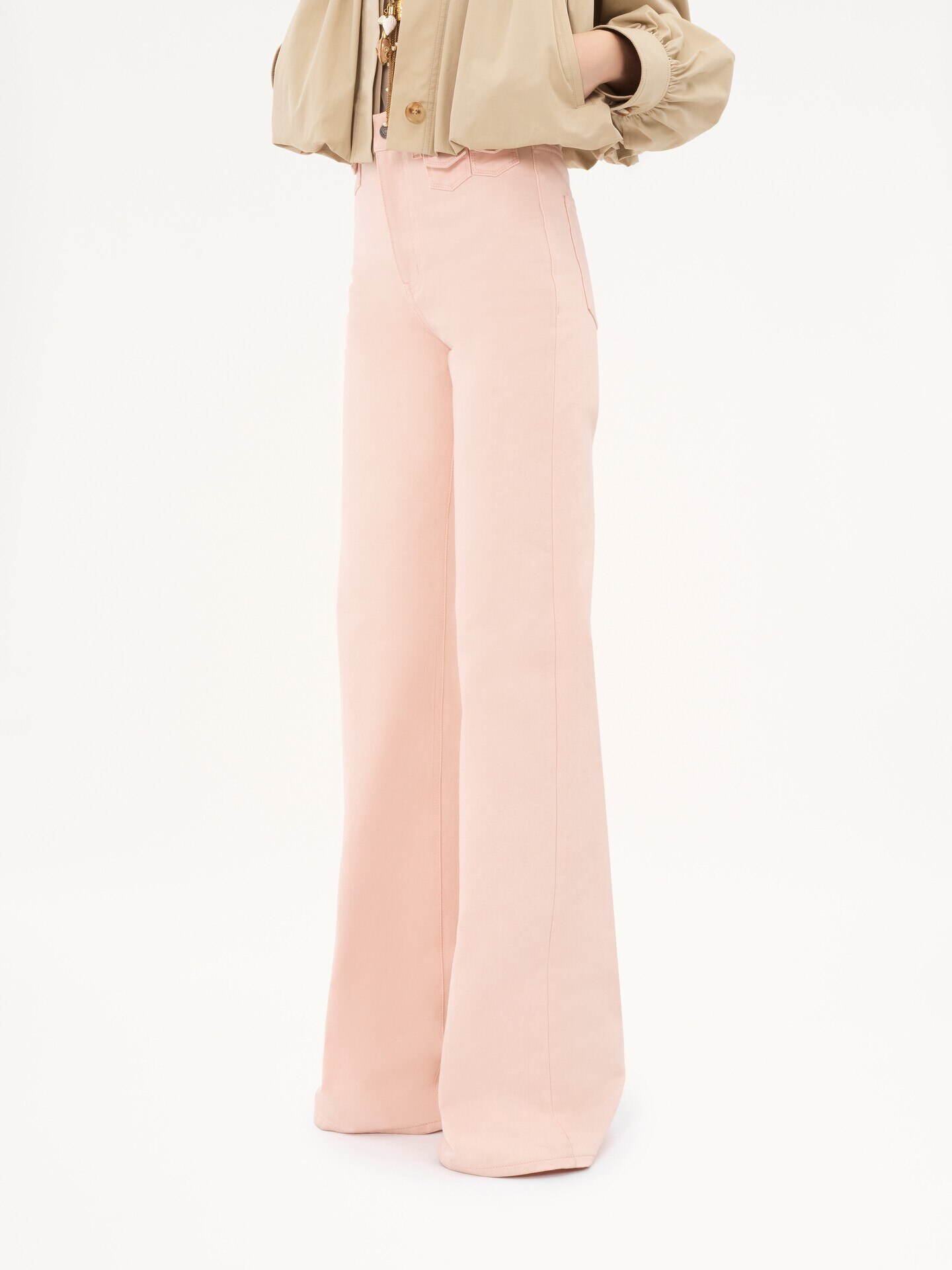 High-rise flare jeans in denim - 5