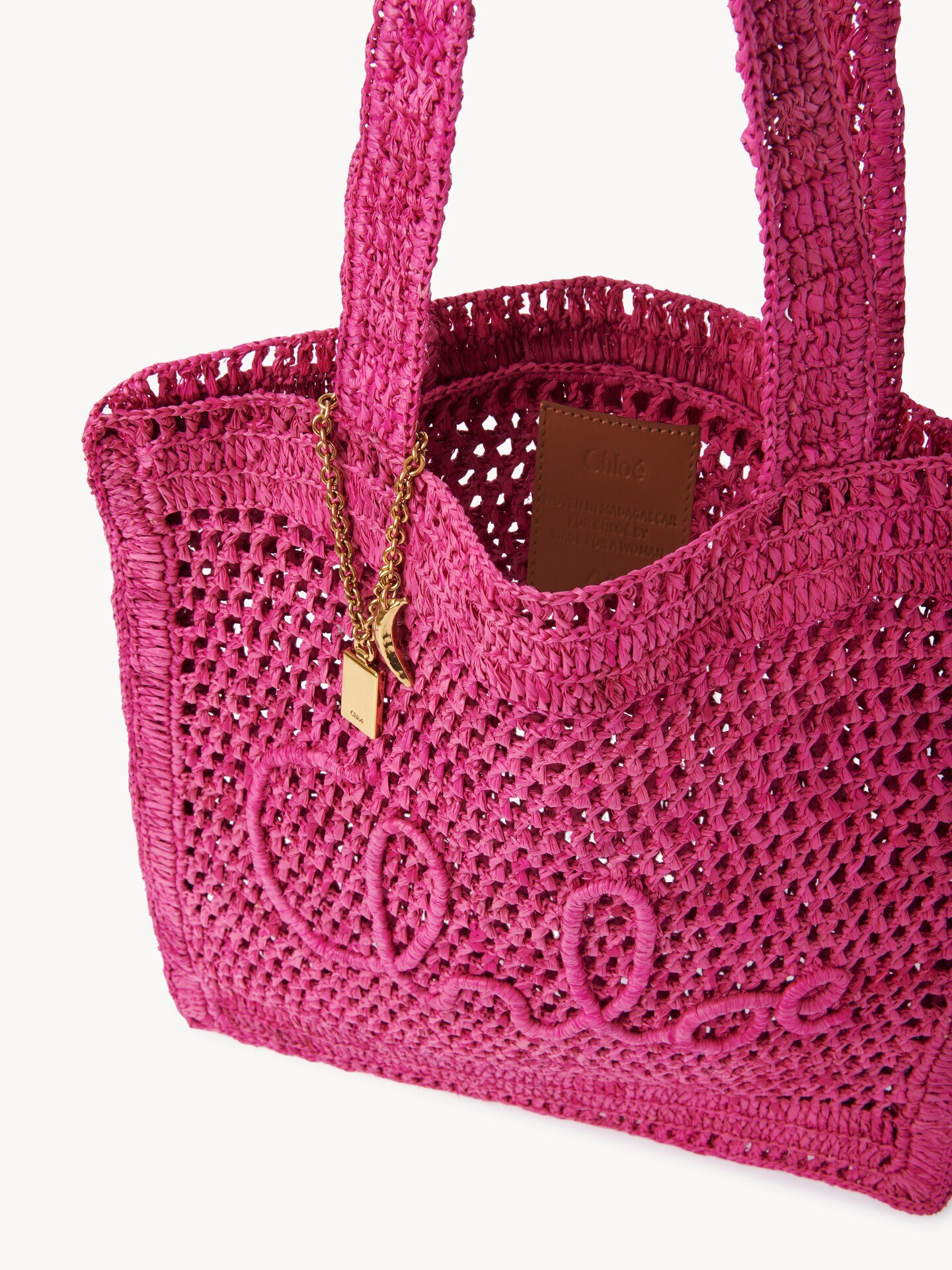 Bolso tote Summer Banana de rafia - 6