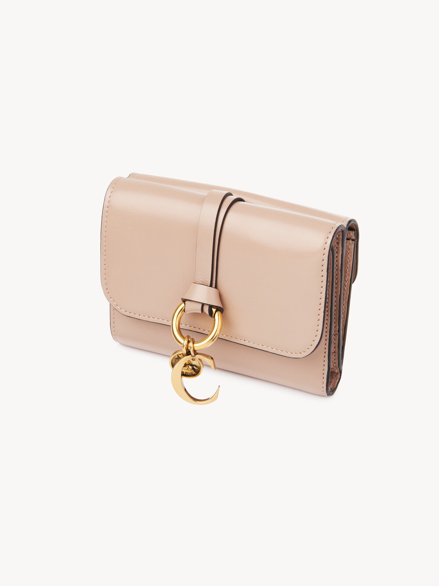 Small Alphabet tri-fold in shiny leather - 3