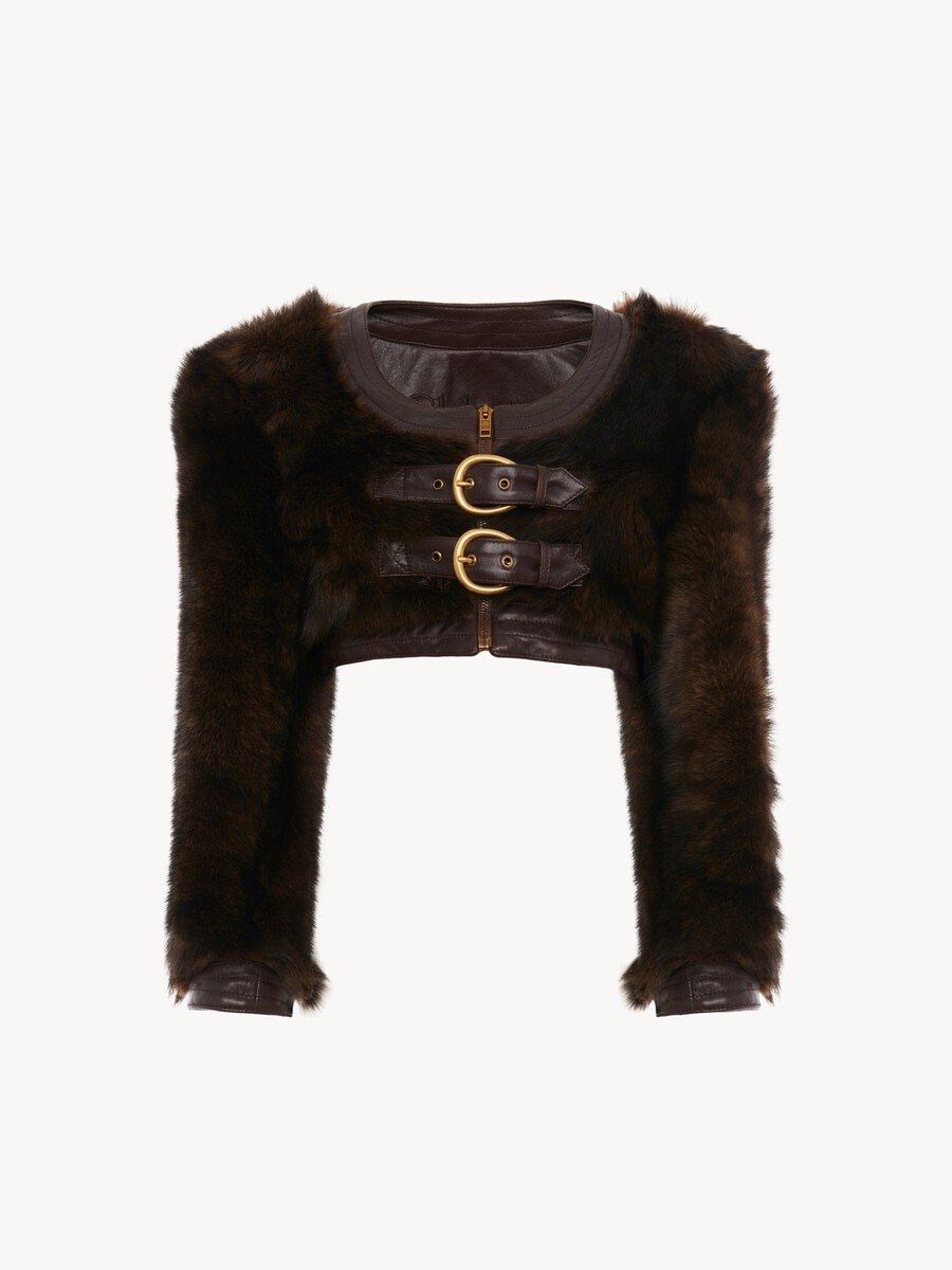 Cropped Spencer jacket in leather - 2