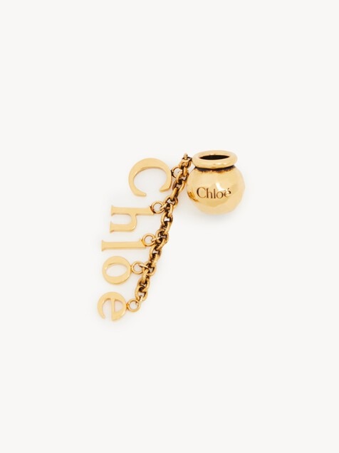 Charm Sphere Chlo&eacute; Letters Dice para Bracelet bag de lat&oacute;n