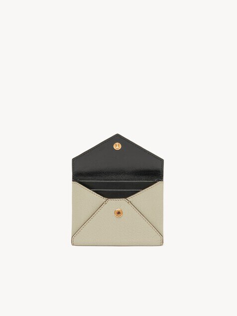 Tarjetero Envelope de cuero granulado