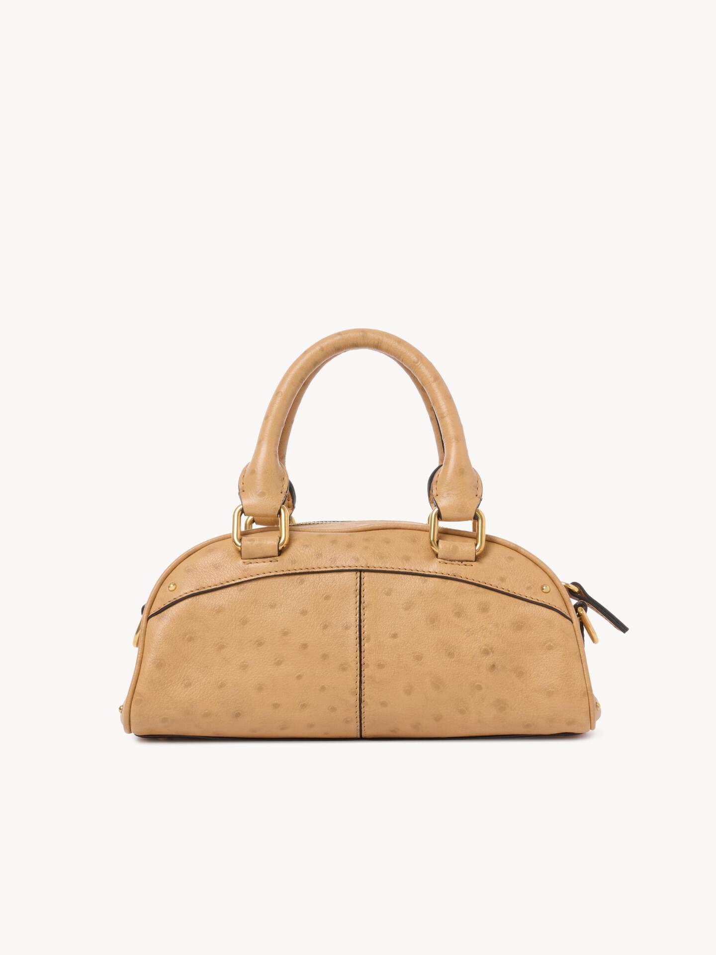 Small Chloé bowling bag in ostrich-effect leather - 5