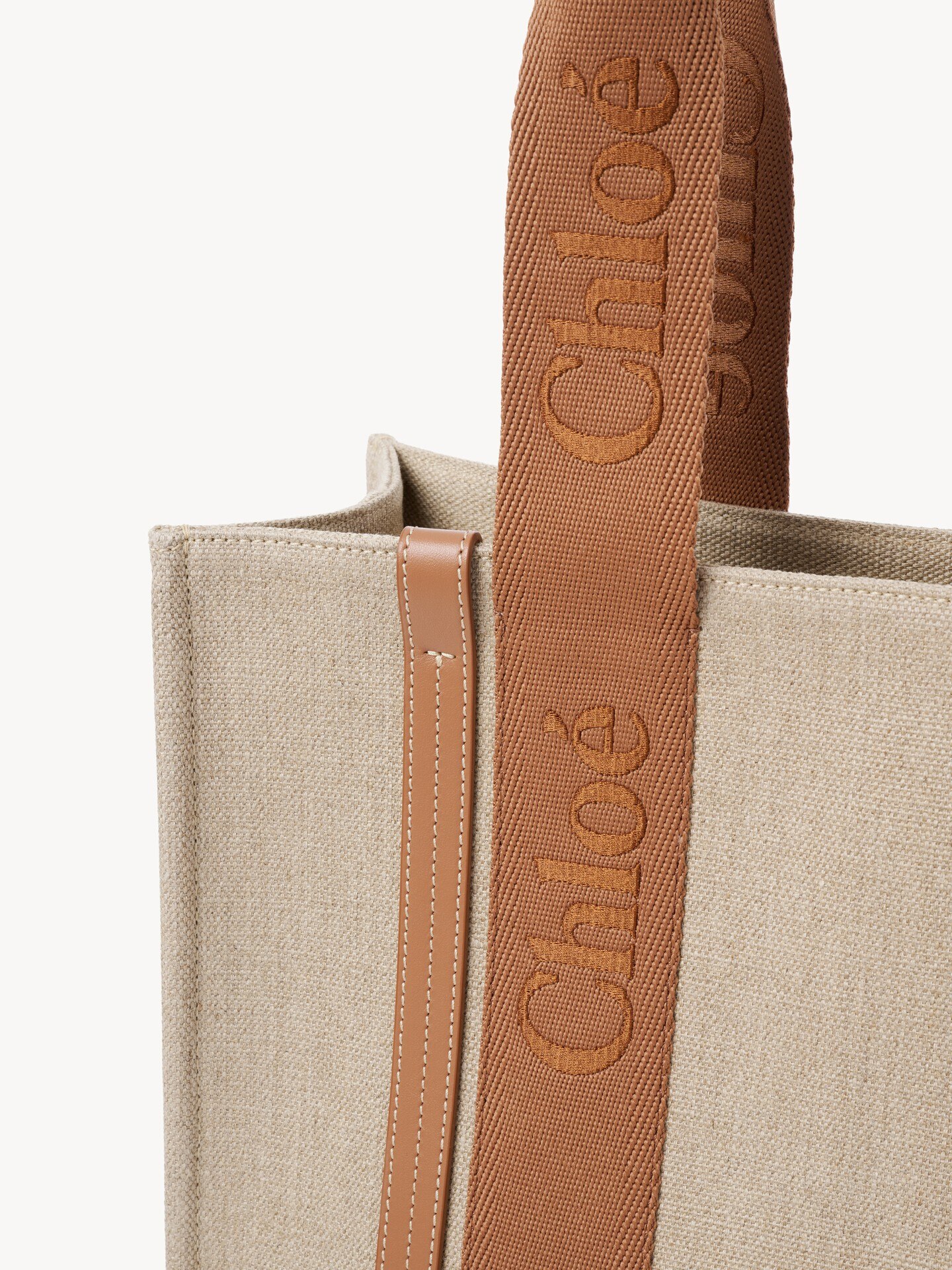Bolso tote Woody de lino - 7