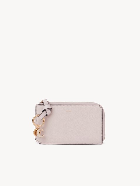 Alphabet wallet in grained leather