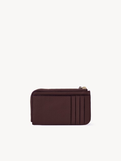 Alphabet wallet in grained leather
