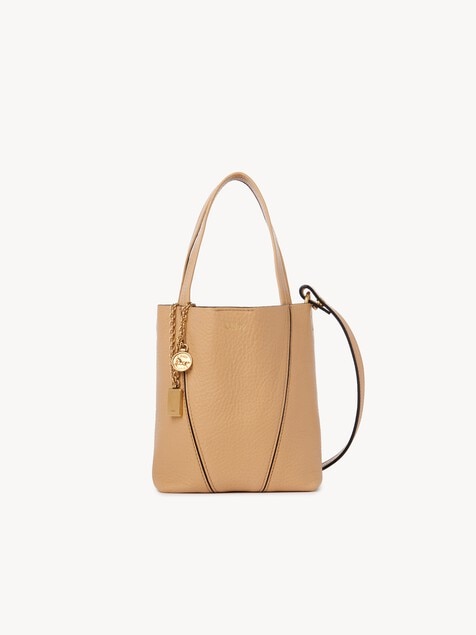 Bolso tote peque&ntilde;o Chlo&eacute; Spin de cuero granulado