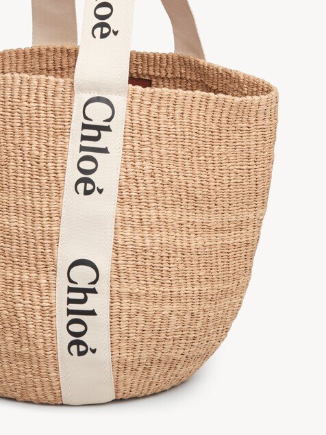 Large Woody basket in natural fibers