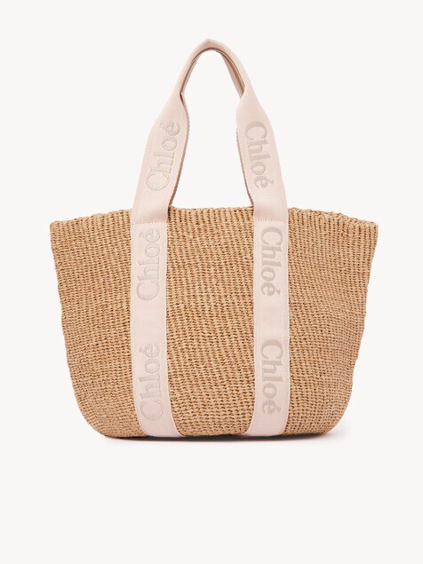 Large Woody basket in natural fibres