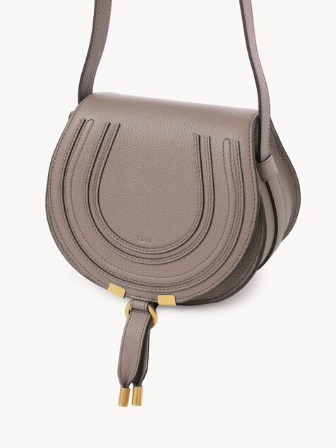 Small Marcie saddle bag in grained leather