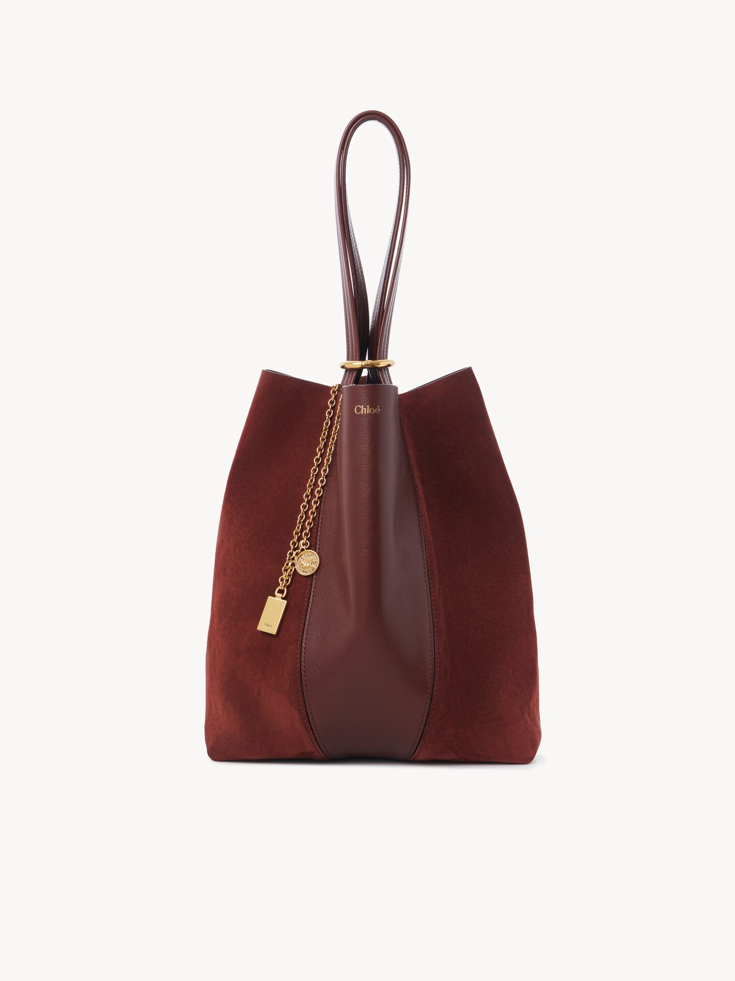 Bolso tote Chlo&eacute; Spin de cuero granulado y ante - 2