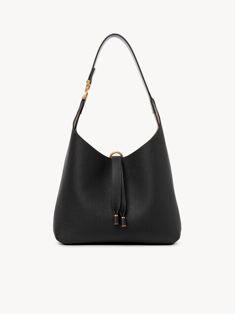 Small Marcie hobo bag in grained leather