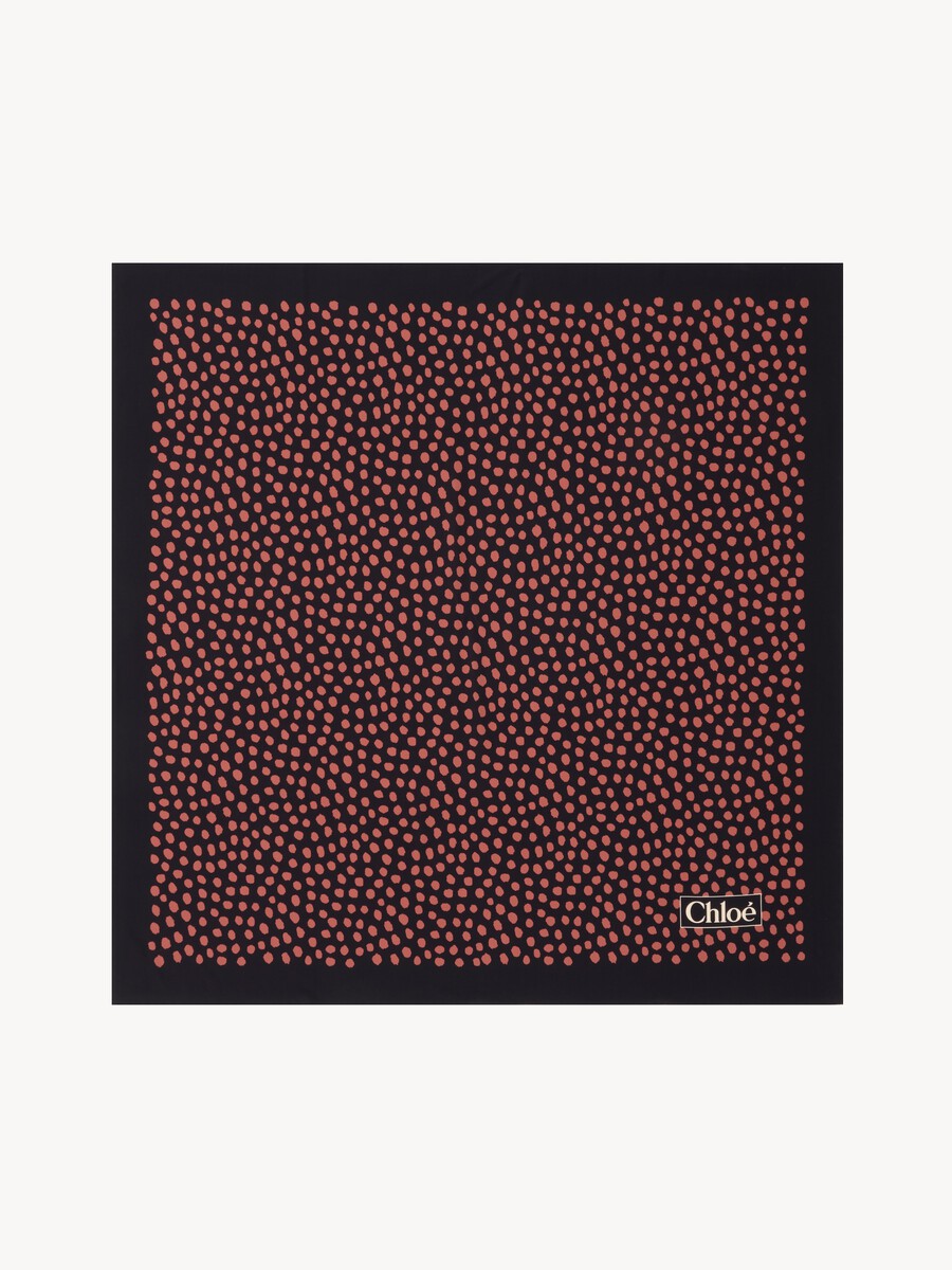 The Chlo&eacute; Spotted square scarf in silk - 1