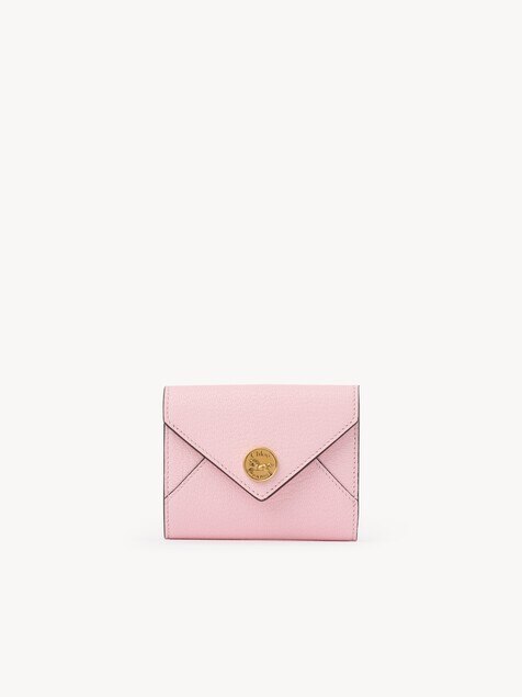 Small Envelope tri-fold in grained leather