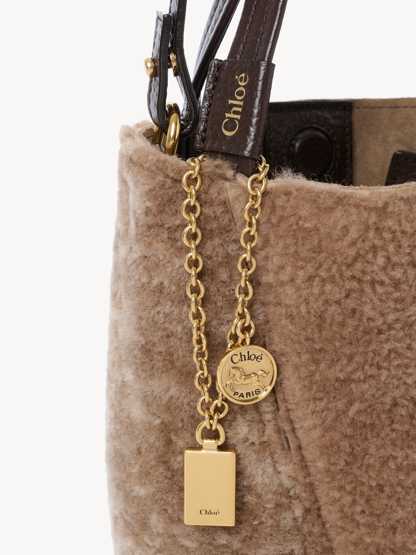 Bolso tote peque&ntilde;o Chlo&eacute; Spin de cuero de borrego - 6