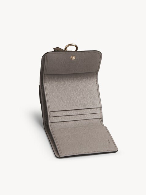 Small Alphabet tri-fold in grained leather