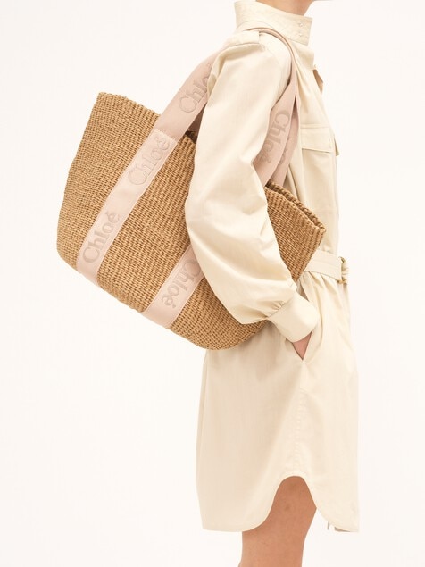 Large Woody basket in natural fibers