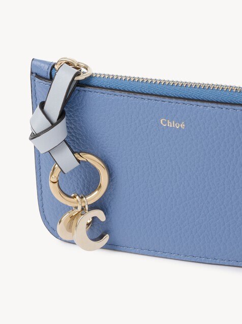Alphabet wallet in grained leather