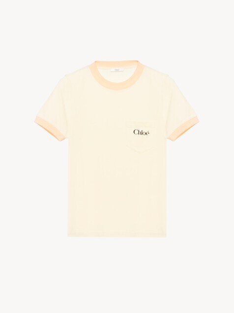 Crew-neck logo T-shirt in cotton jersey