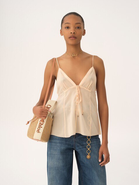 Small Woody basket in natural fibres