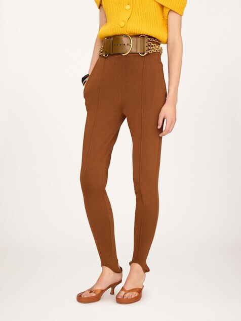Stirrup trousers in a jacquard knit