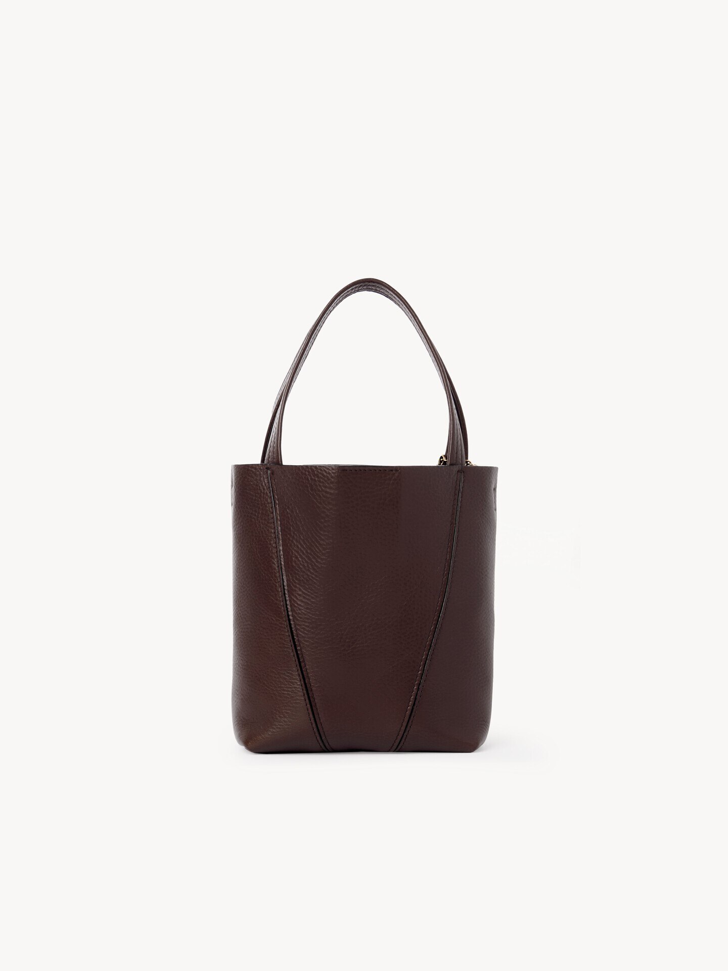 Small Chloé Spin tote bag in grained leather - 5