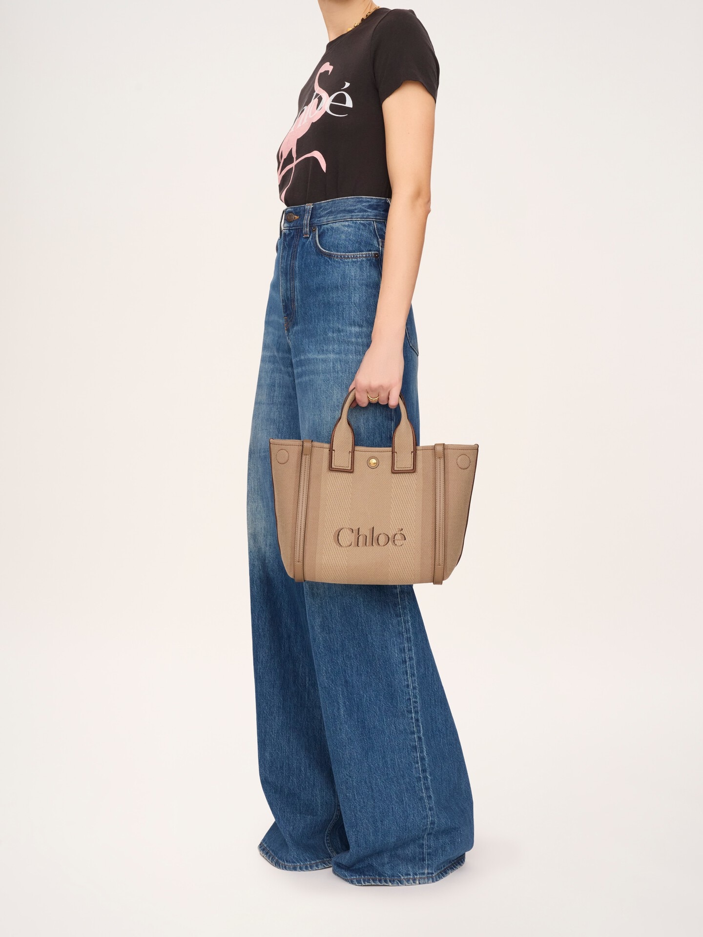 Small Chloé Carry tote bag in canvas - 8