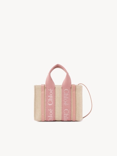 Minibolso tote Woody de lino