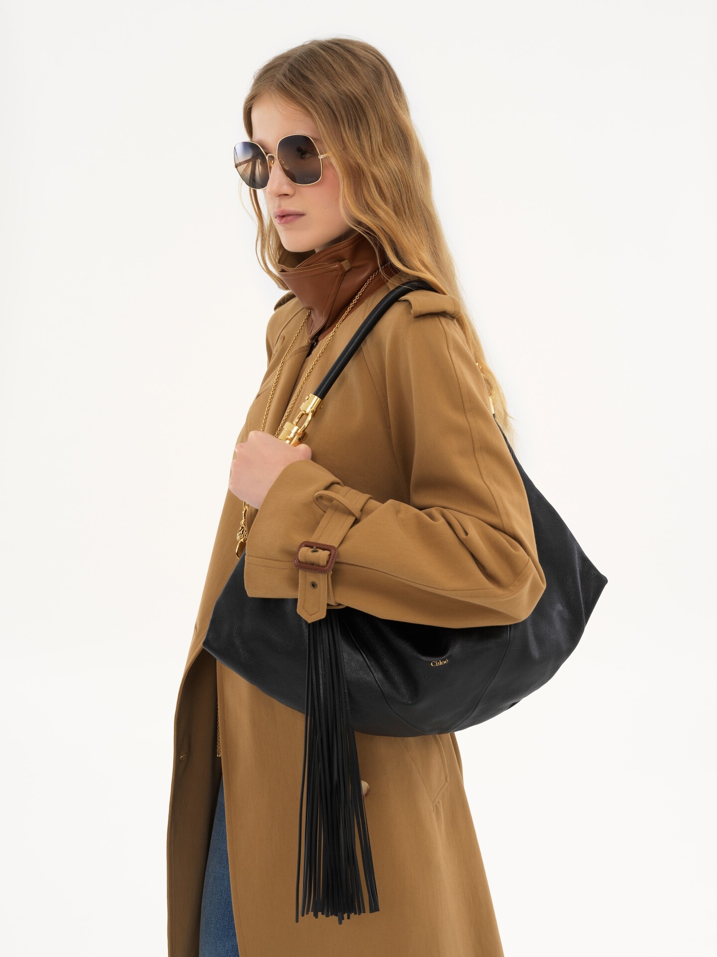 Chloé Foulard shoulder bag in grained leather - 3