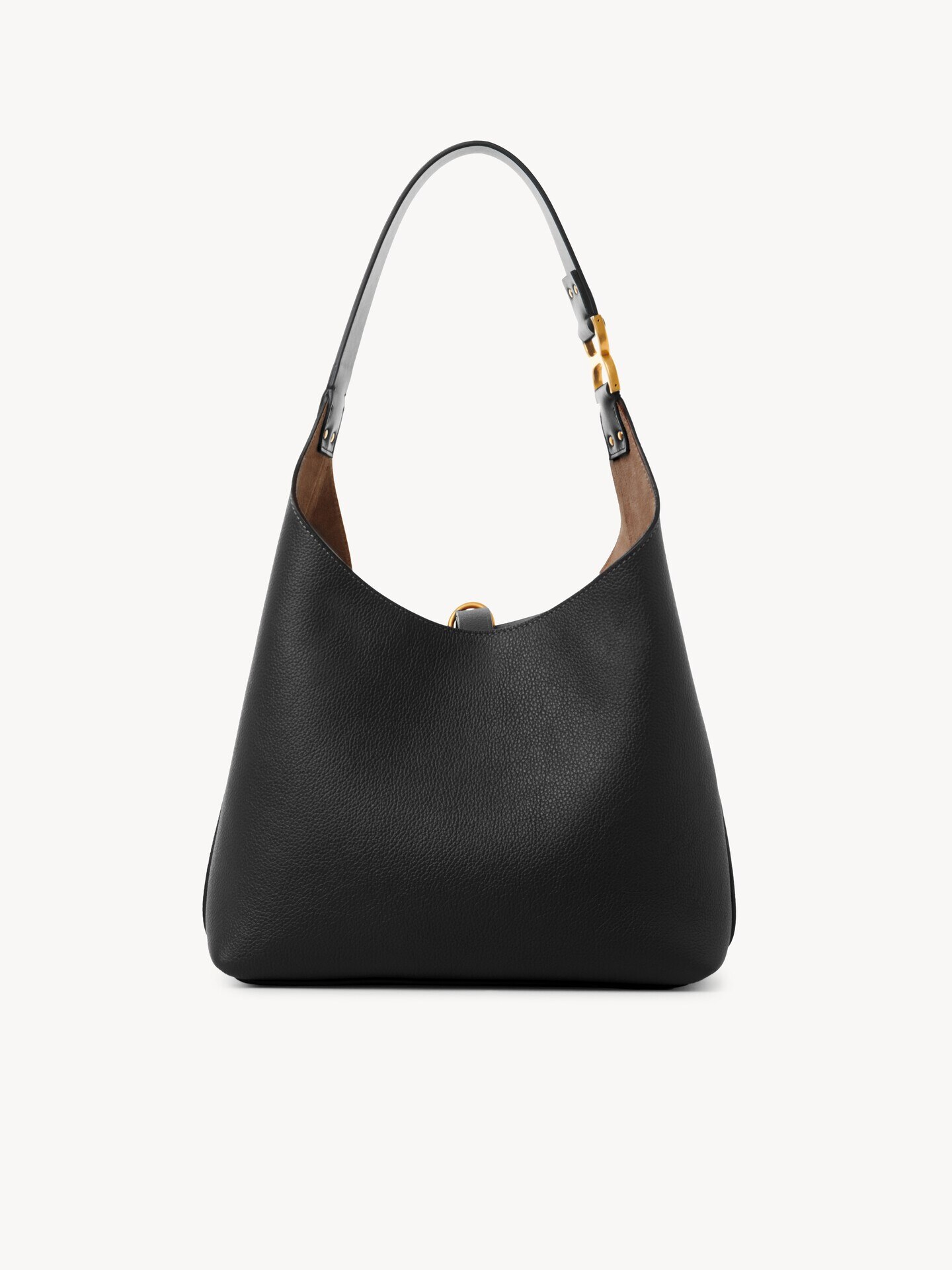 Small Marcie hobo bag in grained leather - 4
