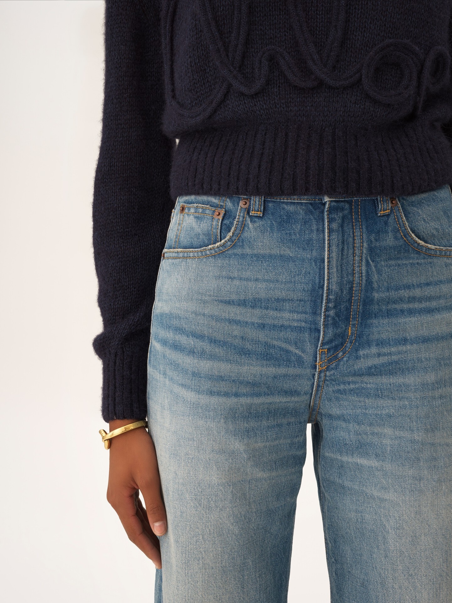 Logo jumper in alpaca wool & silk knit - 7