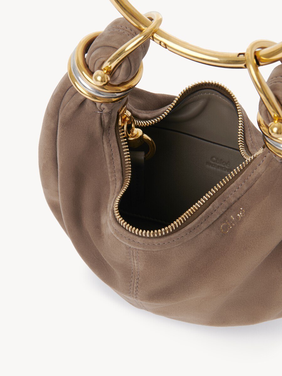 Mini Bracelet Hobo bag in suede leather - 8