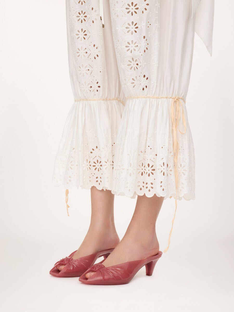 Fluid drawstring pants in soft cotton - 6